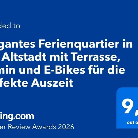 Apartment Elegantes Ferienquartier In Der Altstadt Mit Terrasse, Kamin Und E-bikes Für Perfekte Auszeit *